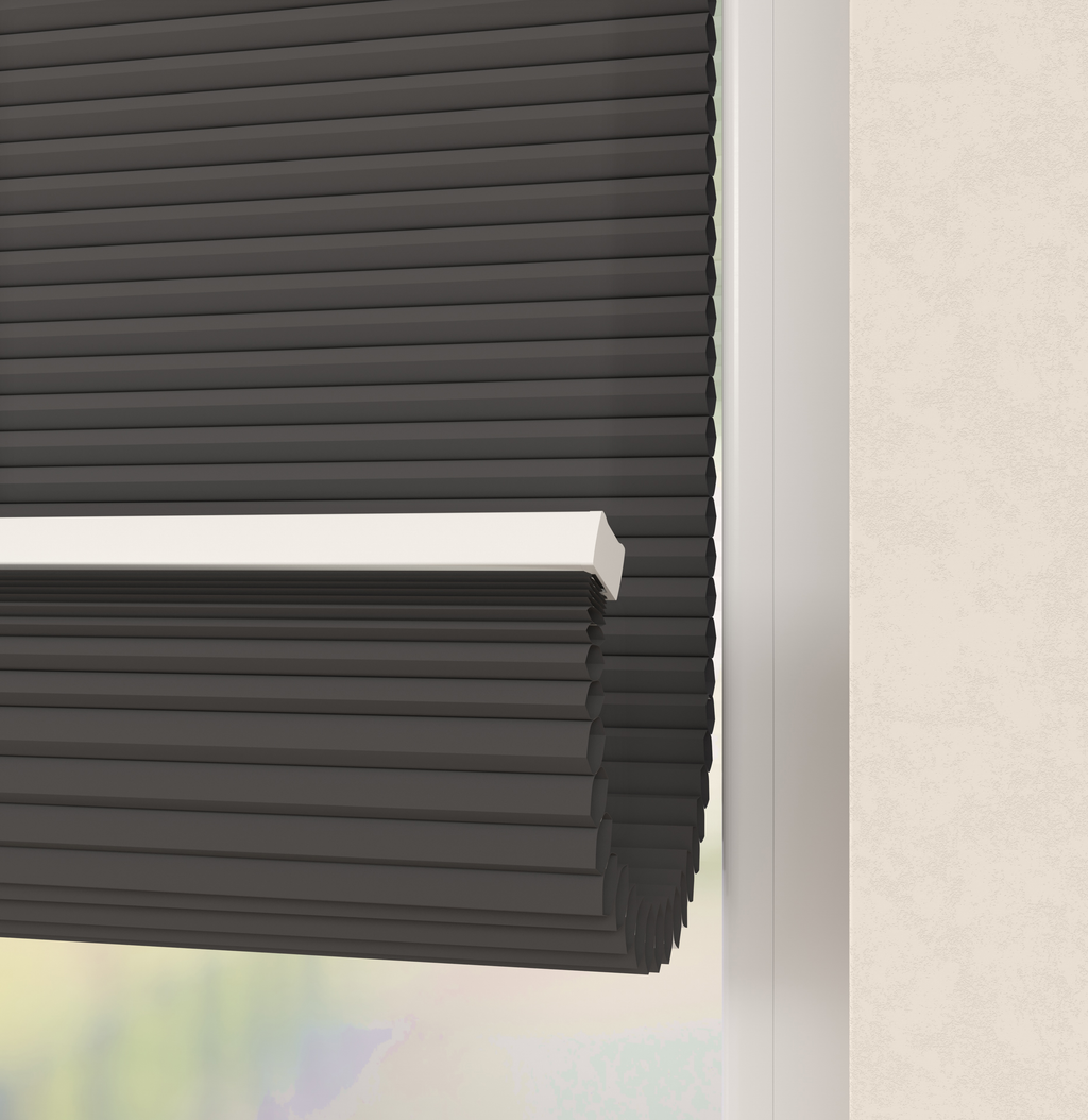 Elektrische Plissé gordijnen Monaco Antraciet 12