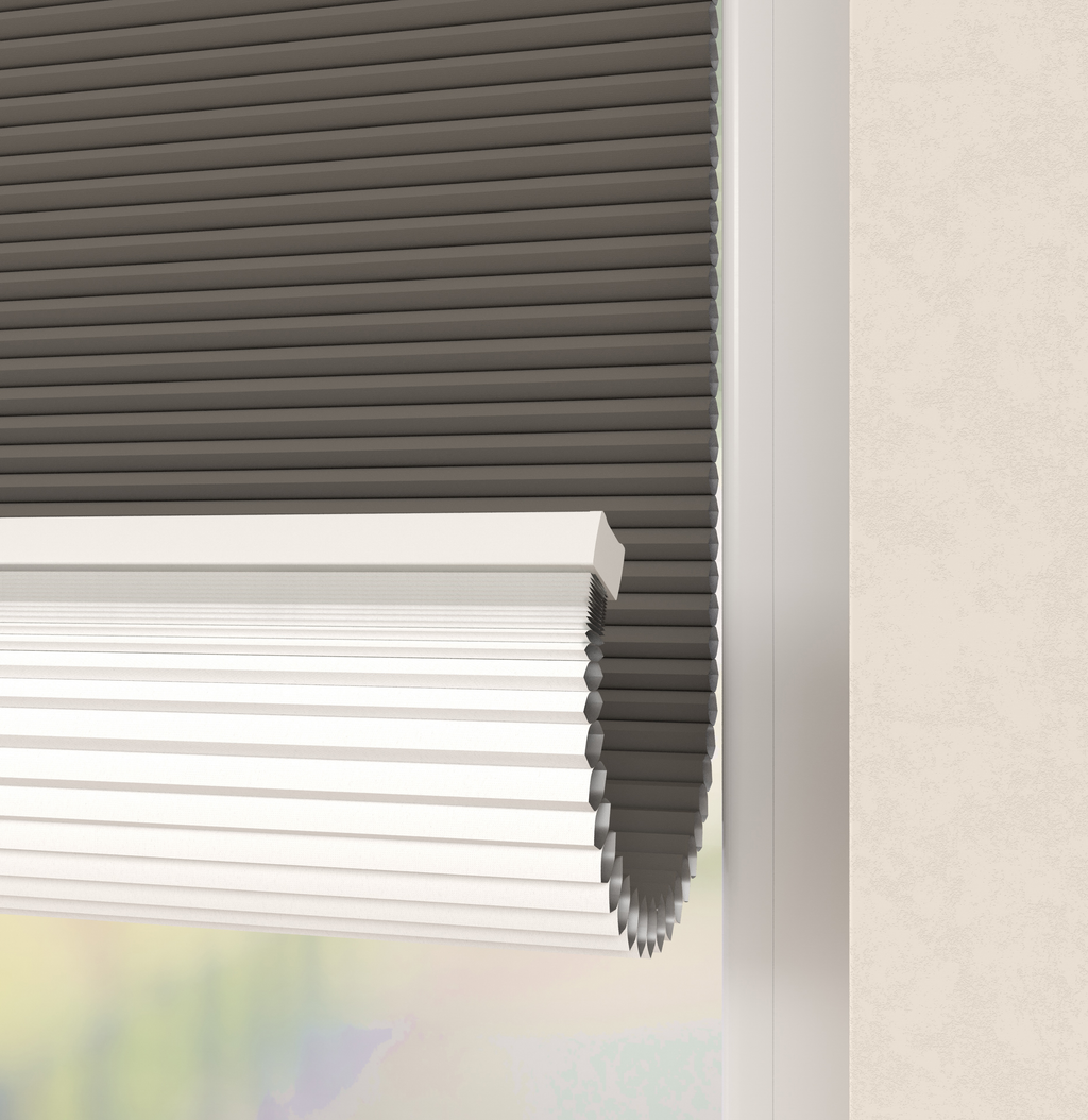 Elektrische Plissé gordijnen Parijs Antraciet Verduister 5200