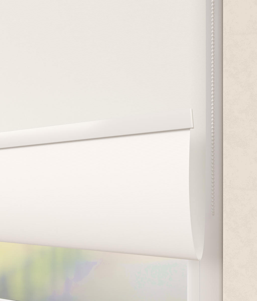 Elektrisch Rolgordijn Milaan Velours Wit 3100