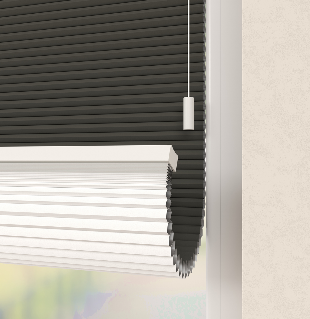 Plissé gordijnen Parijs Antraciet Verduister 5200