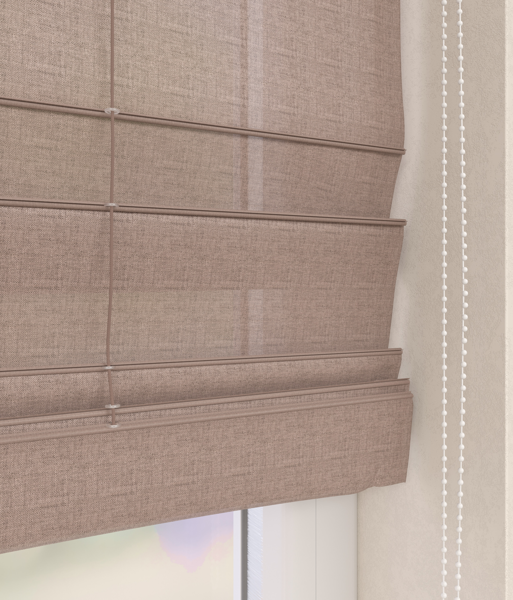 Vouwgordijn Serge Oud Roze 16649