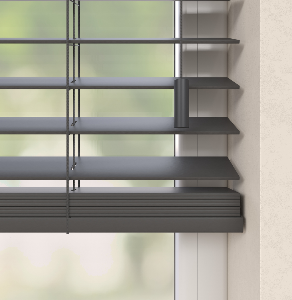 Houten Jaloezieën - Premium Antraciet